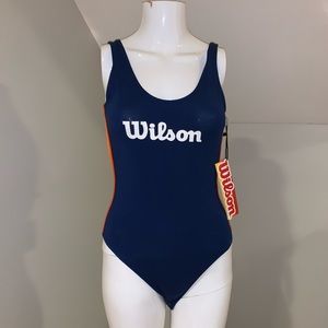 NWT navy blue Wilson bodysuit
